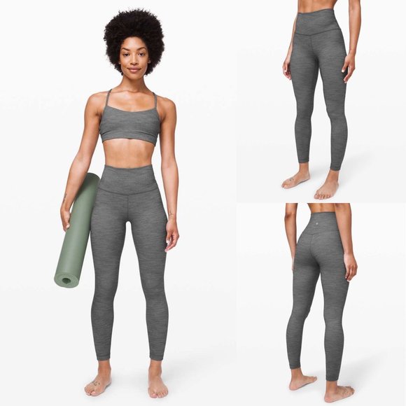 lululemon athletica Pants - Lululemon Align Pant II 25" Yoga Size 2 Mini Heathered Herringbone Black White